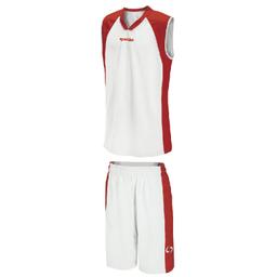 Basketbalový dres s trenírkami  MEMPHIS bielo červený 14ks - 6049.14.14ks