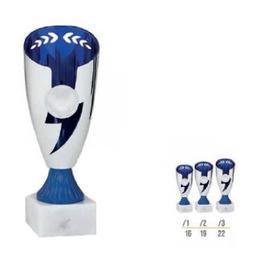 Športový pohár strieborno modrý  - E502/1
